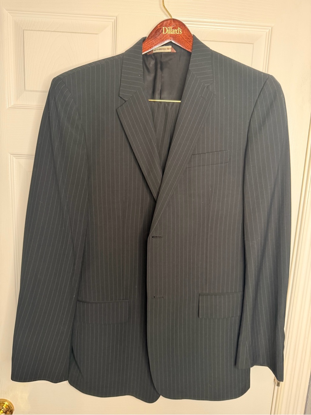 Perry Ellis Men's Navy Pinstripe Suit Jacket